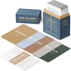 Free Sample Bible Flash Cards Game Custom Printing God's Word Flash Cards For Christians