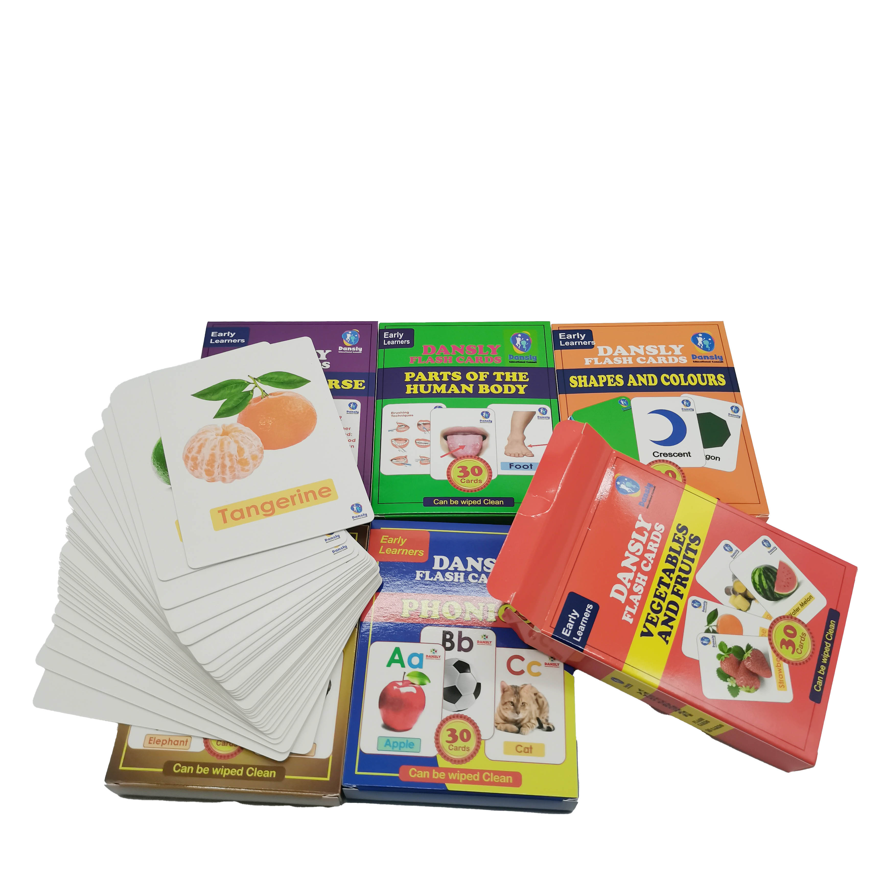 Educational card Set Printing Flash Card Game Custom Logo Playing Card with Real Life Pictures