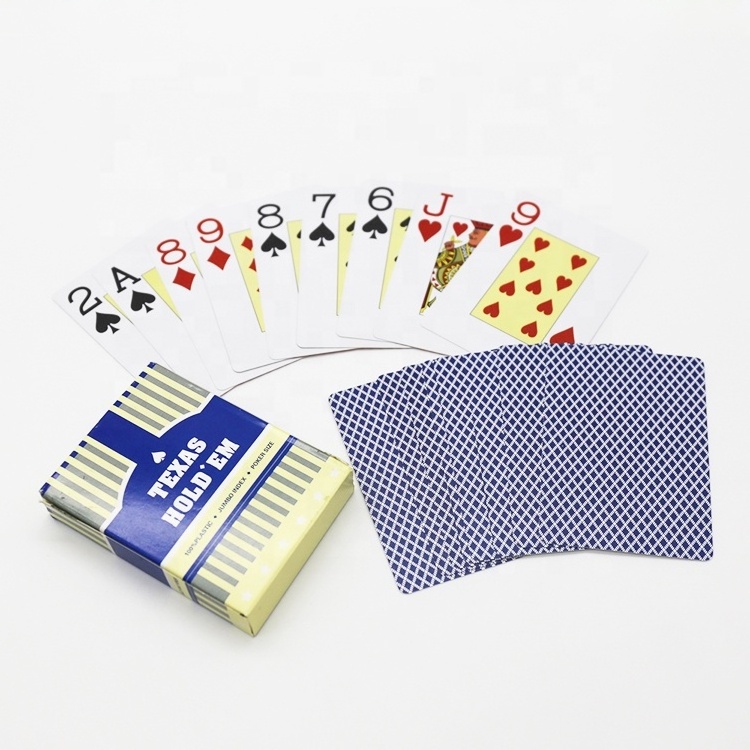 Low MOQ Casino Entertainment Texas Hold'em Playing Cards Sublimation Waterproof Pvc Poker Cards