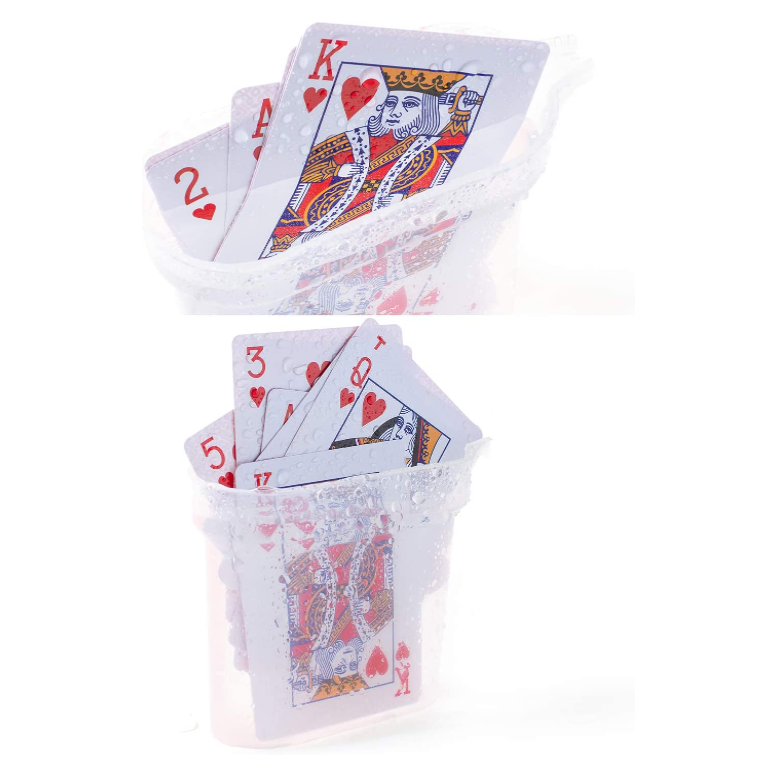 Waterproof Plastic Poker Playing Cards, Black PVC Poker Table Cards Classic Magic Tricks Tool Deck