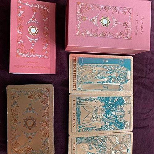 Custom Printing Tarot Deck 78 Cards/Tarot Card Set Learning Oracle Pink Tarot Cards And Guidebook