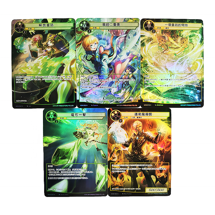 Free Sample Custom Trading Cards Game Printing Eco-friendly Game Cards Animal TCG With Booster Box