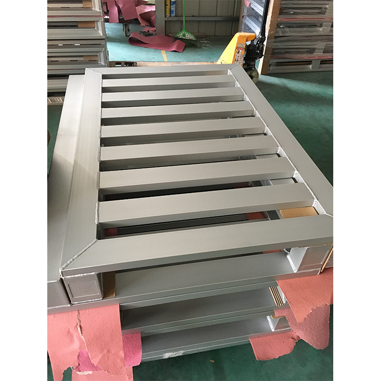 Factory Production Single Sided Forklift Pallet Reinforcement Environmentally Friendly Aluminum Pallet For Cold Storage