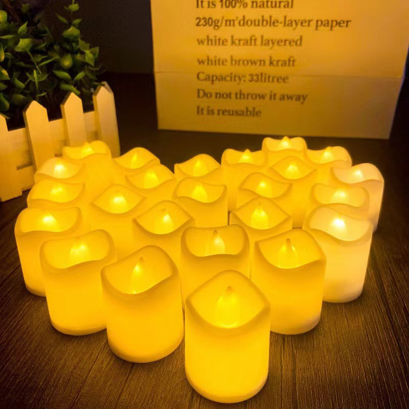 ALICSD Small LED Electric Candles Warm White Battery Operated Flameless Tealight Candles for Wedding Table Festival Christmas