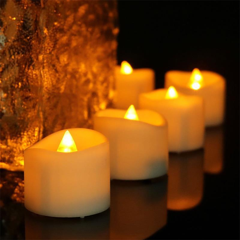 ALICSD ALICSD 12PCS Small LED Electric Candles Battery Operated Flameless Tealight Candles for Wedding Table Festival Christmas