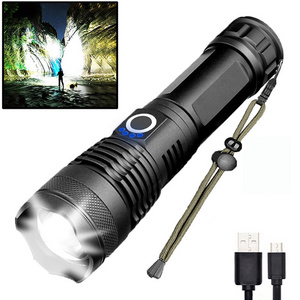 ALICSD 3000 High Lumen Waterproof USB Rechargeable Flashlight With 5 Modes XHP50 Flashlight Portable LED Flashlight Outdoor