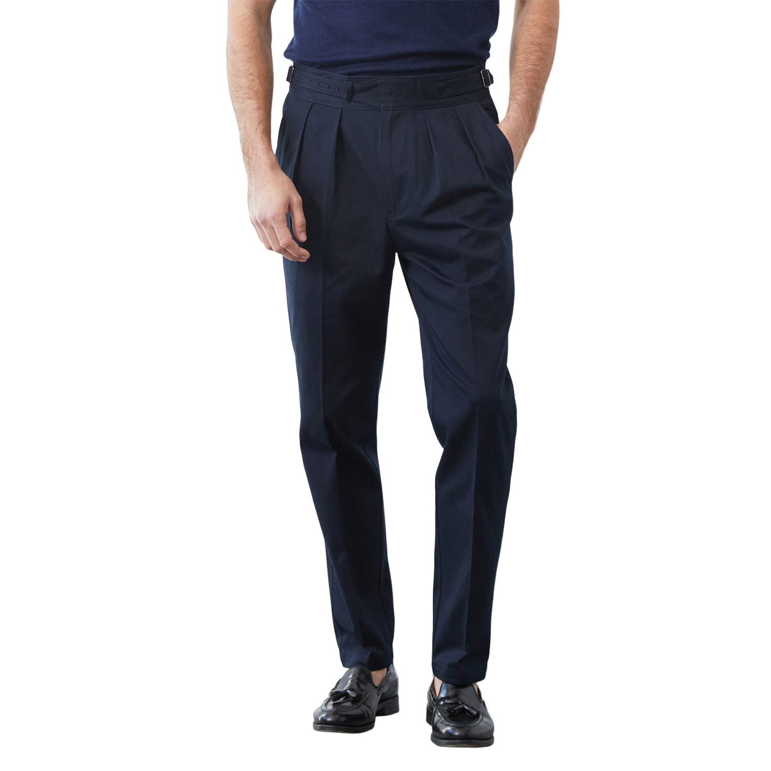 Wholesale Custom Formal Pinstripe Desgin Comfortable Men's Chino Linen Gurkha Pants