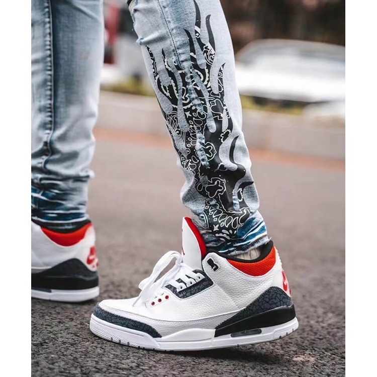 Custom mens printed ripped jeans wholesale denim jogger men rhinestone jeans pant for boys