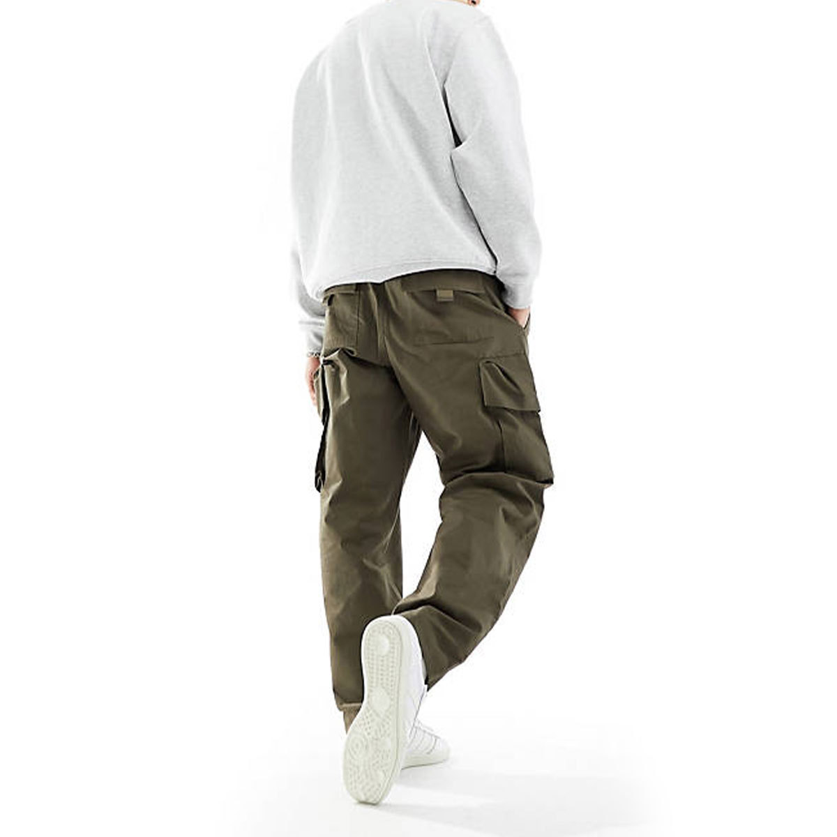 Custom Black Elastic Waistband Outdoor Tactical Pants Khaki cargo Pants Men