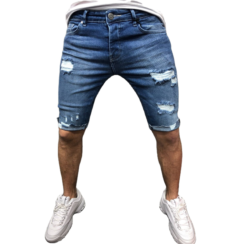 Gingtton Casual Short Jeans Men Brass Slim Taper Trousers Cheaper Man Jeans Streetwear Denim Pants For Man