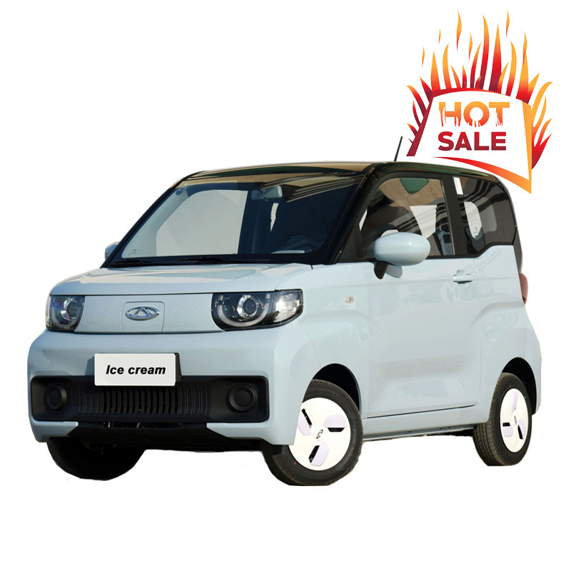 Cheapest EV Chery QQ Ice cream 2024 170km 4 Seats New Energy Mini Electric car for adult New and used Cars