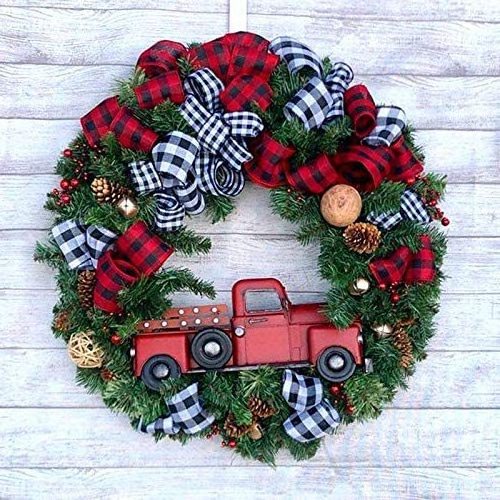 Amazon Hot Sale Christmas Decoration Door Hanging Wreath Truck Pine Nut Christmas Garland Christmas Wreath