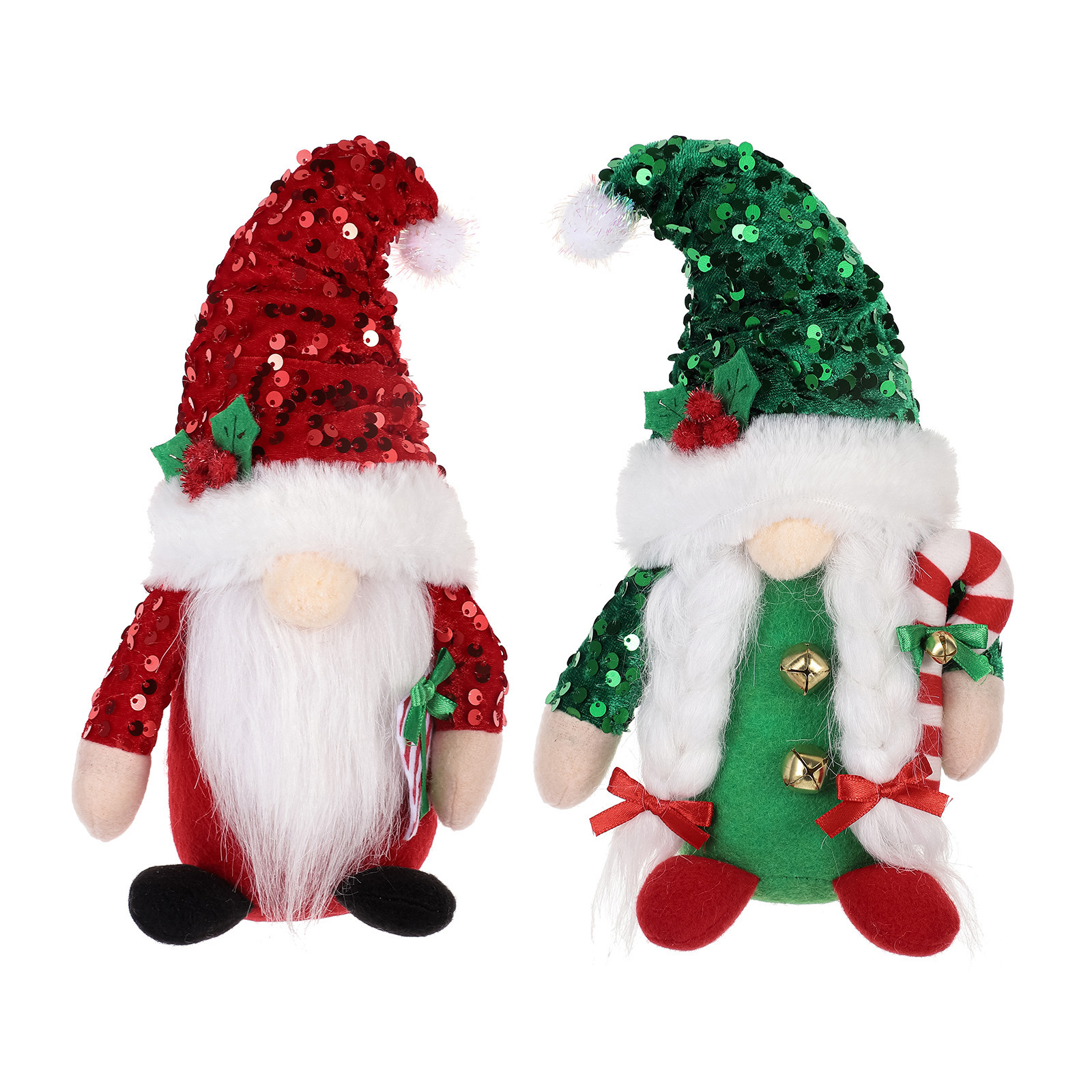 2022 New Sequin Christmas Ornaments Navidad Xmas Tomte Dwarf Dolls Plush Elf Gnomes For Christmas Decoration