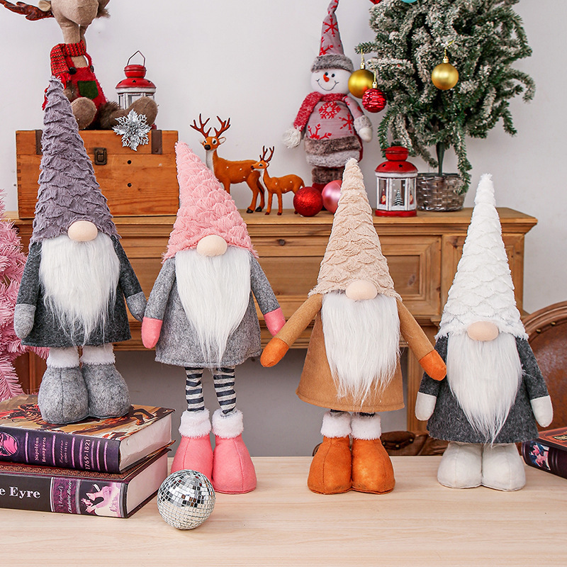 Christmas Valentine Tomte Swedish Scandinavian Figurine Nordic Gnomes Plush Christmas Elf Doll Xmas Ornaments for Home Decor