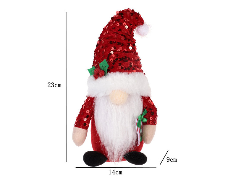 2025 New Sequin Christmas Ornaments Navidad Xmas Tomte Dwarf Dolls Plush Elf Gnomes Christmas Gonk Decoration