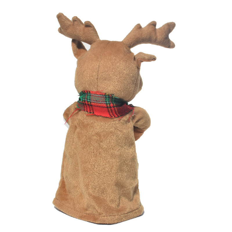 Children's toys cute doll Electric Music Rotating Deer Rudolph Ornament Christmas Gift Plush Doll