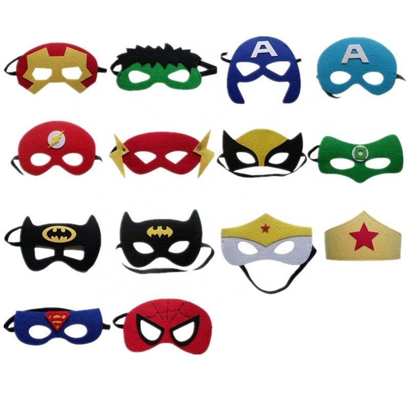 2025 New Costume Carton Paper Children's Heroes Birthday Gift Party Kids Mask Halloween Mask for Kids Halloween Costume Kids