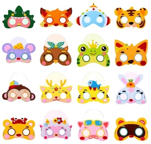 2023 Newest Factory Wholesale Creative Kids Dress Up Children Animal Eye Mask Boys Girls Cartoon Cosplay Gifts Party Kids Mask