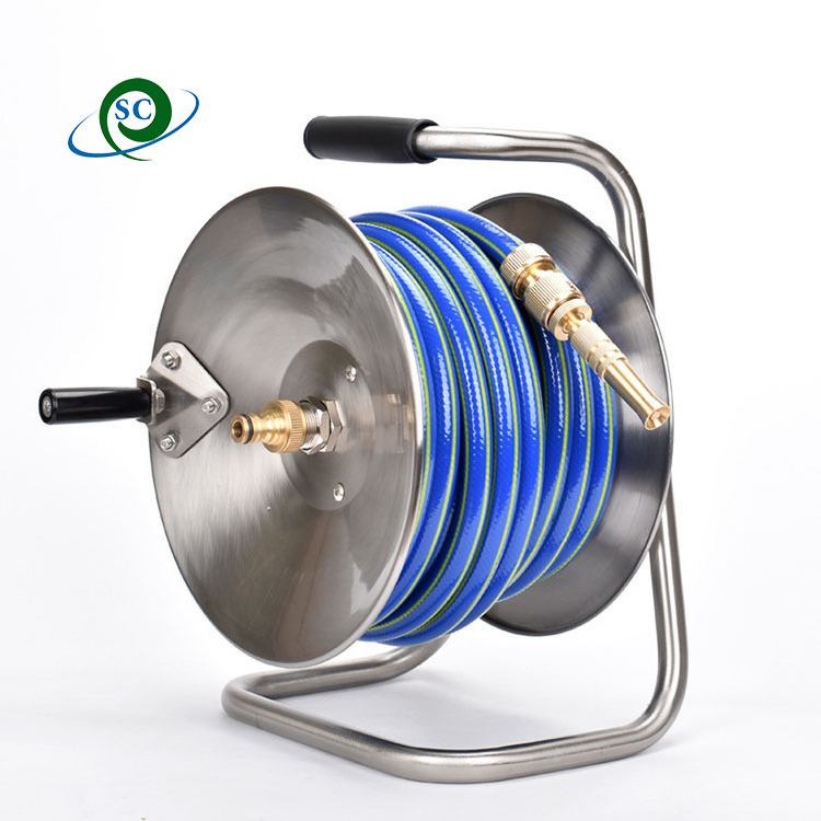 50m high pressure hose coiler stainless steel Explosion-proof water Hose Pipe Reel