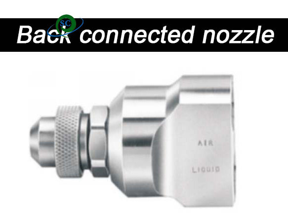 JBC Back Inlet Air Atomizing Siphon Feed/Pressure Type Air Atomizing Spray Nozzle