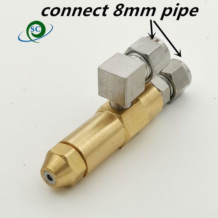 pipe connect Brass quality Siphon Waste Oil Burner Air Atomizing Nozzle