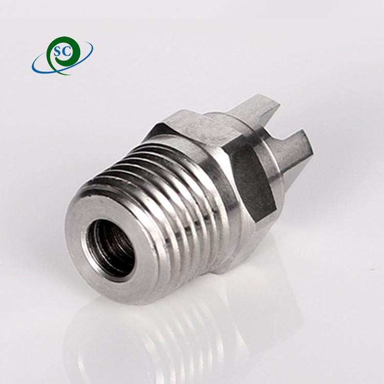 CS high pressure stainless steel 1/4 npt industrial vee jet water spray nozzle flat fan spray nozzle