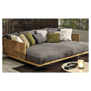 Patio set furniture solid wood daybed outdoor teak bed pool furniture