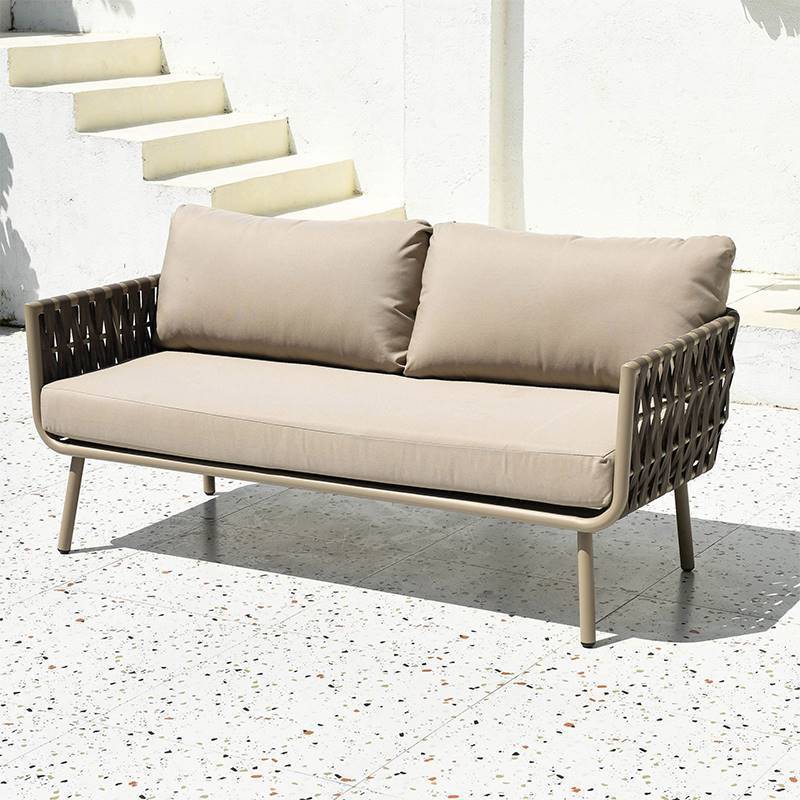 Outdoor Rattan Sofa Furniture Sets Waterproof Durable Sofa Seat Cushion Covers metal Sectional Sofa Hotel Aluminum