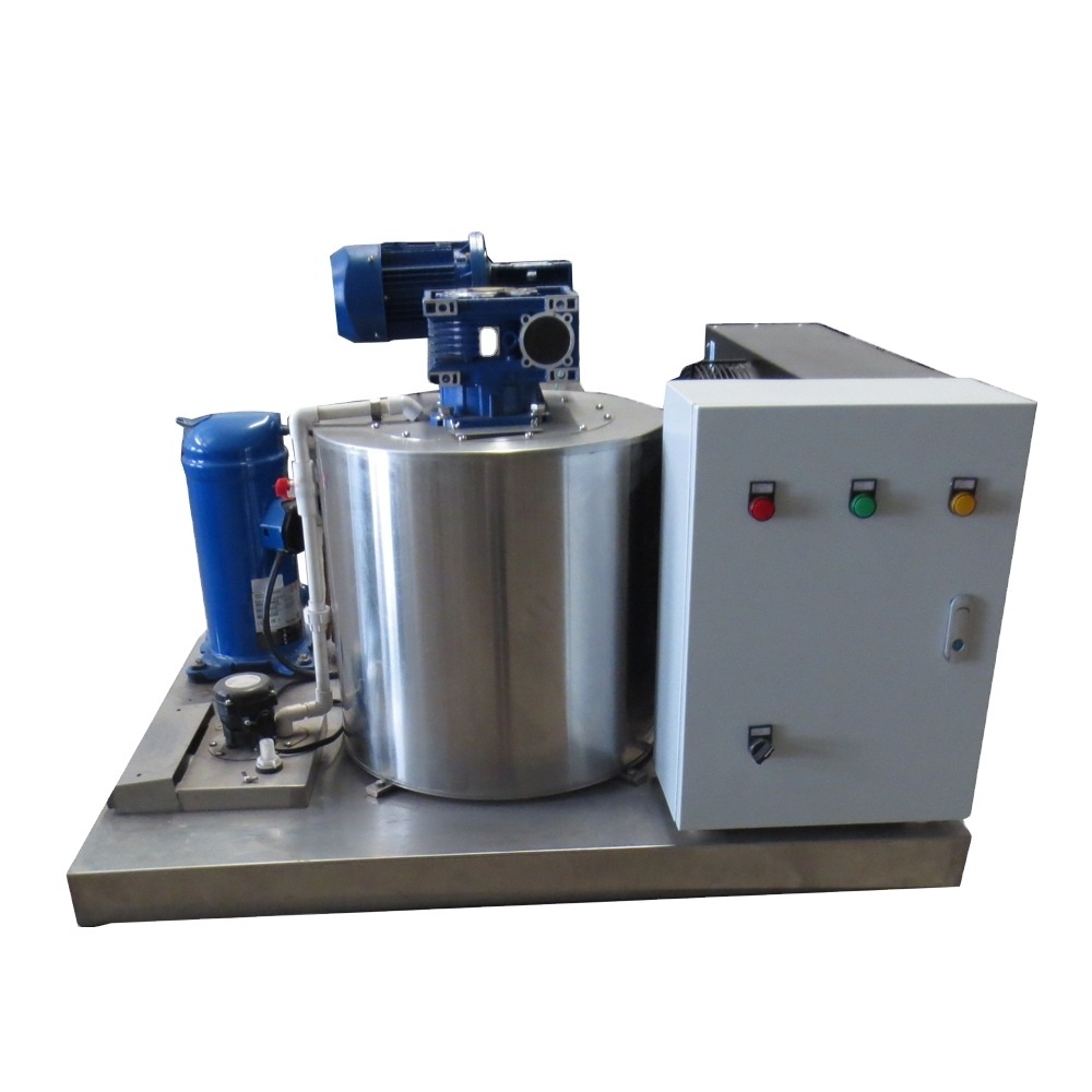 Commercial Big Capacity Industrial Stainless Steel Flake Ice Maker Machine Fishing Boat Sea Water Ice Flake Machine