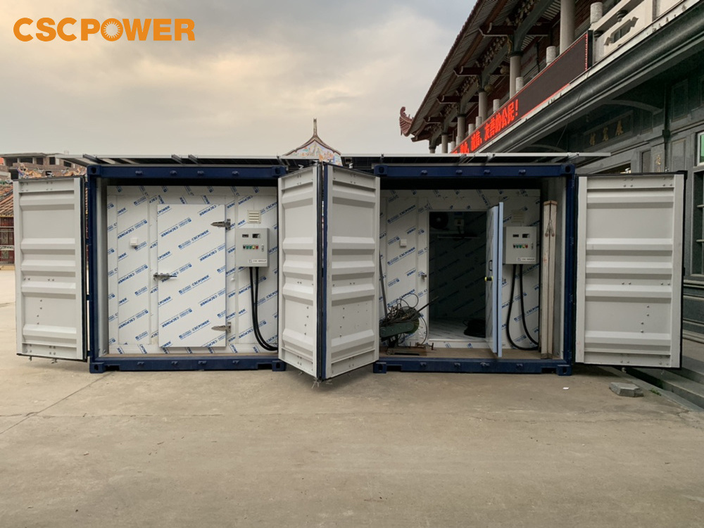 Hot Sale Customized Size 20ft solar power container freezer chiller cold storage room price