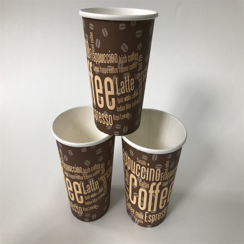 Food Grade 8oz Pe Coated Paper Cup Manufacturer Various Size Hot Cocoa Cups Coffee Disposable Single Wall Cup