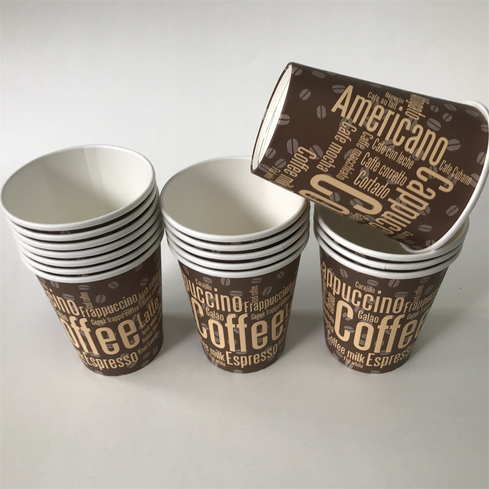 Food Grade 8oz Pe Coated Paper Cup Manufacturer Various Size Hot Cocoa Cups Coffee Disposable Single Wall Cup