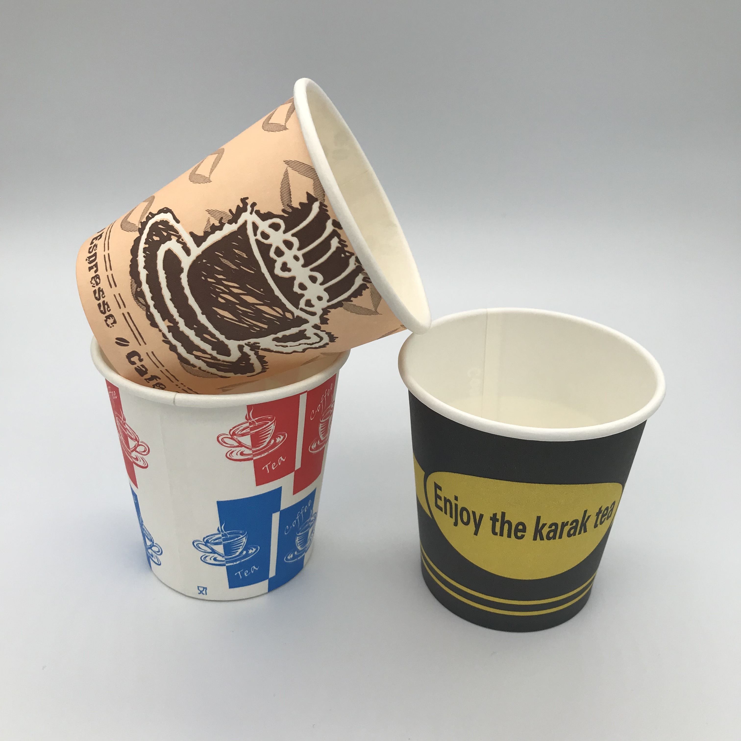 Custom paper cup hot sale single wall disposable 6oz paper cups for hot drinks