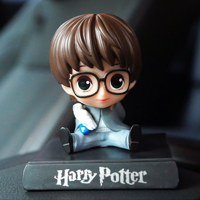 Cool Cartoon Harry Car Accessories Action Figures Anime Bobblehead Toys Phone Holder Action Figure Doll Pendant Decoration Gift