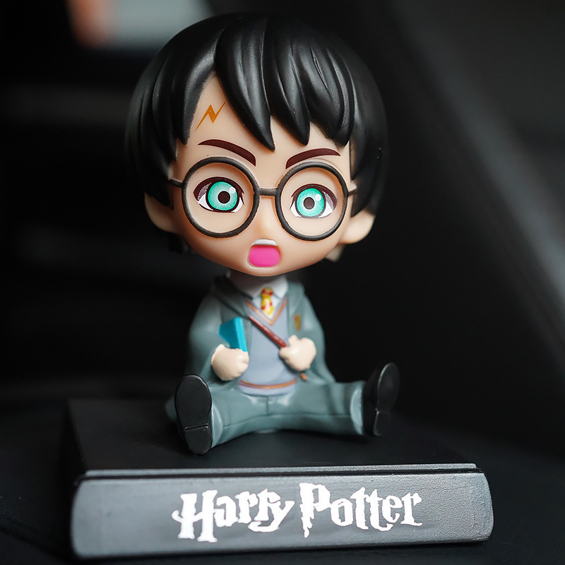 Cool Cartoon Harry Car Accessories Action Figures Anime Bobblehead Toys Phone Holder Action Figure Doll Pendant Decoration Gift