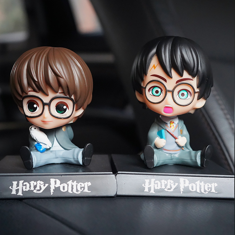 Cool Cartoon Harry Car Accessories Action Figures Anime Bobblehead Toys Phone Holder Action Figure Doll Pendant Decoration Gift