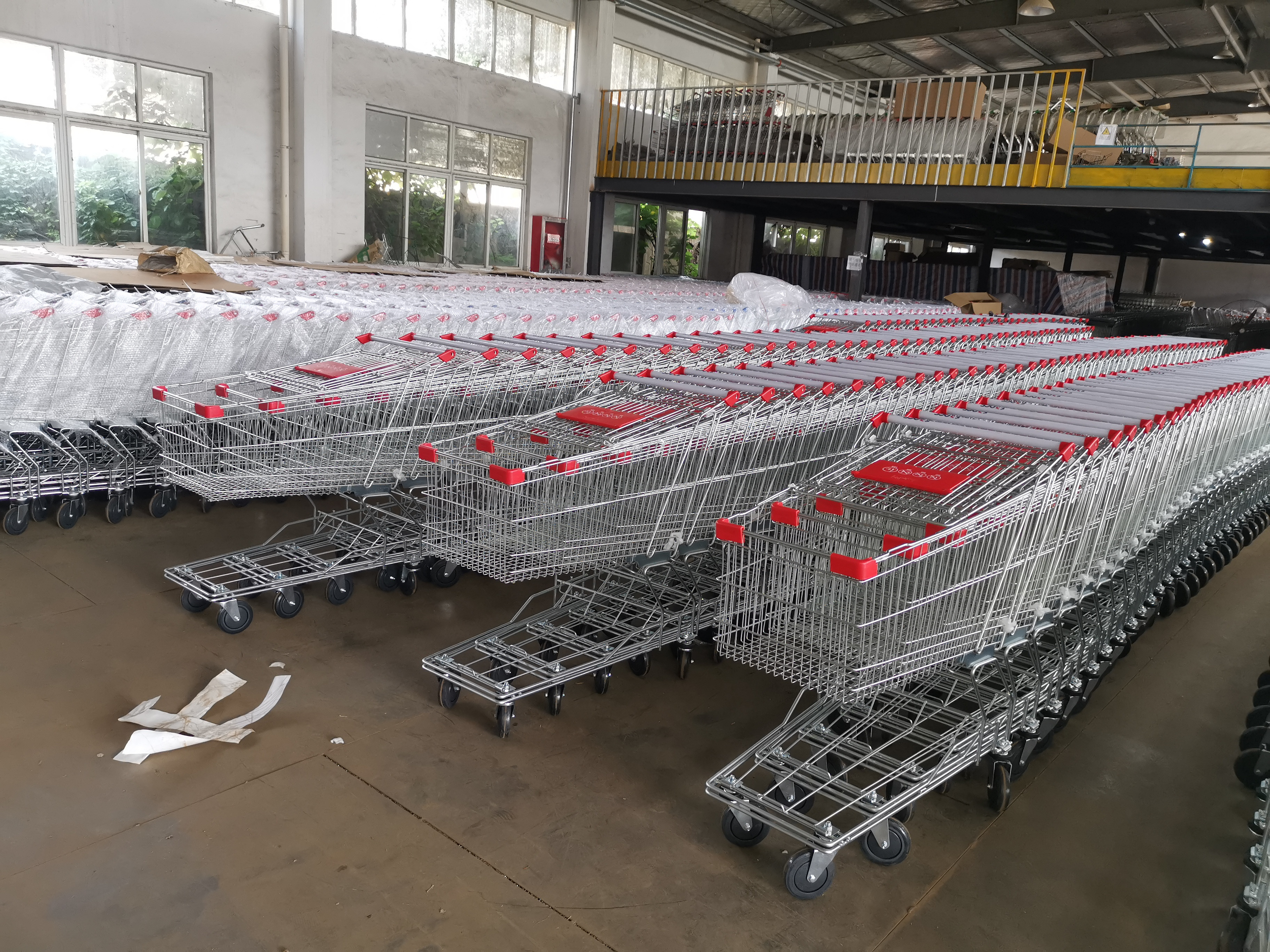 Supermarket Shopping Trolley, Convenience Store Shopping Cart, Hand Push Trolley For Shopping With 4 Wheels