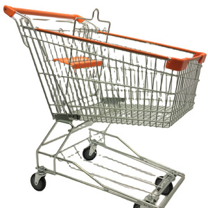 Supermarket Shopping Trolley, Convenience Store Shopping Cart, Hand Push Trolley For Shopping With 4 Wheels