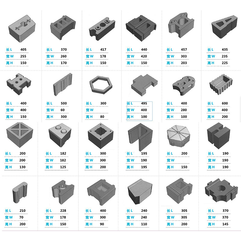 injection retaining wall  interlocking  precast conc injection plastic ventilation hollow design large  concrete block mold