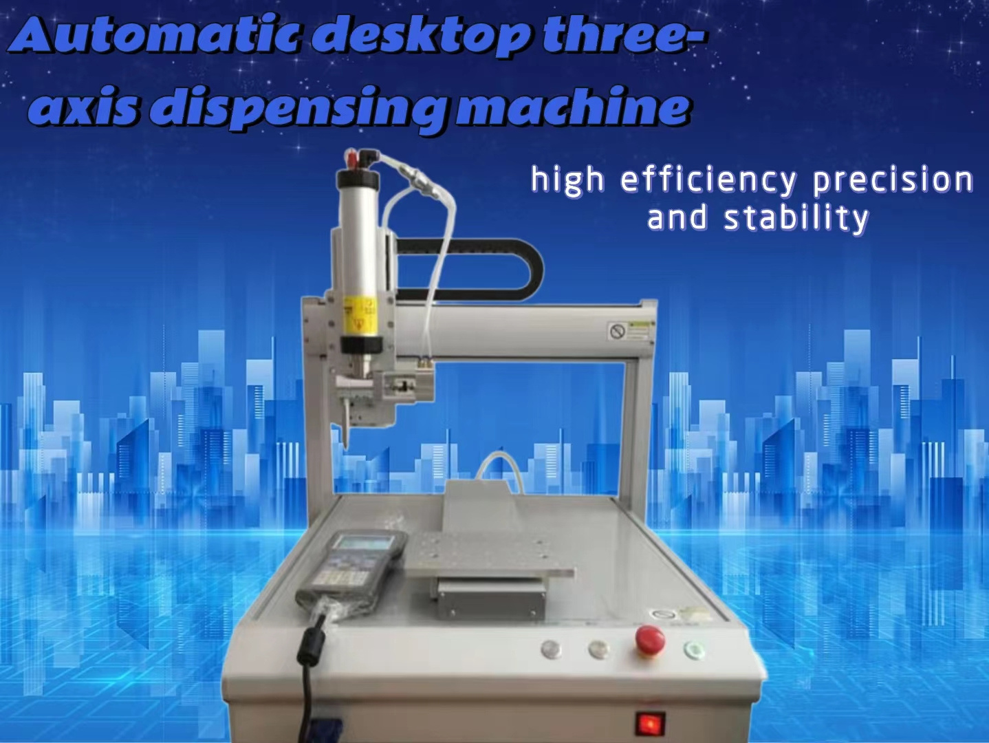 Convenient automatic desktop working tables glue loading machine  for UV hot melt fluid  glue dispensing fluid dispense machine