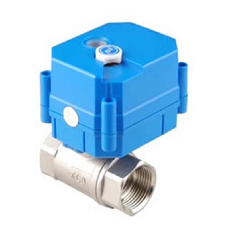 Mini Threaded Brass Electric Motor Water Valve Flow Control Micro Ball Valve