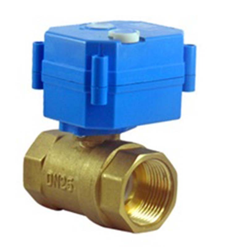 Mini Threaded Brass Electric Motor Water Valve Flow Control Micro Ball Valve