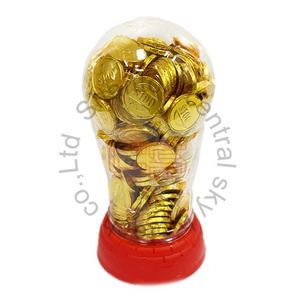 cartoon jar packed sweets and chocolate candy 2.5g chocolate gold coins