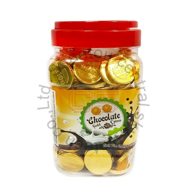 cartoon jar packed sweets and chocolate candy 2.5g chocolate gold coins