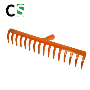 16 tine medium carbon steel cleaning grass root garden rake