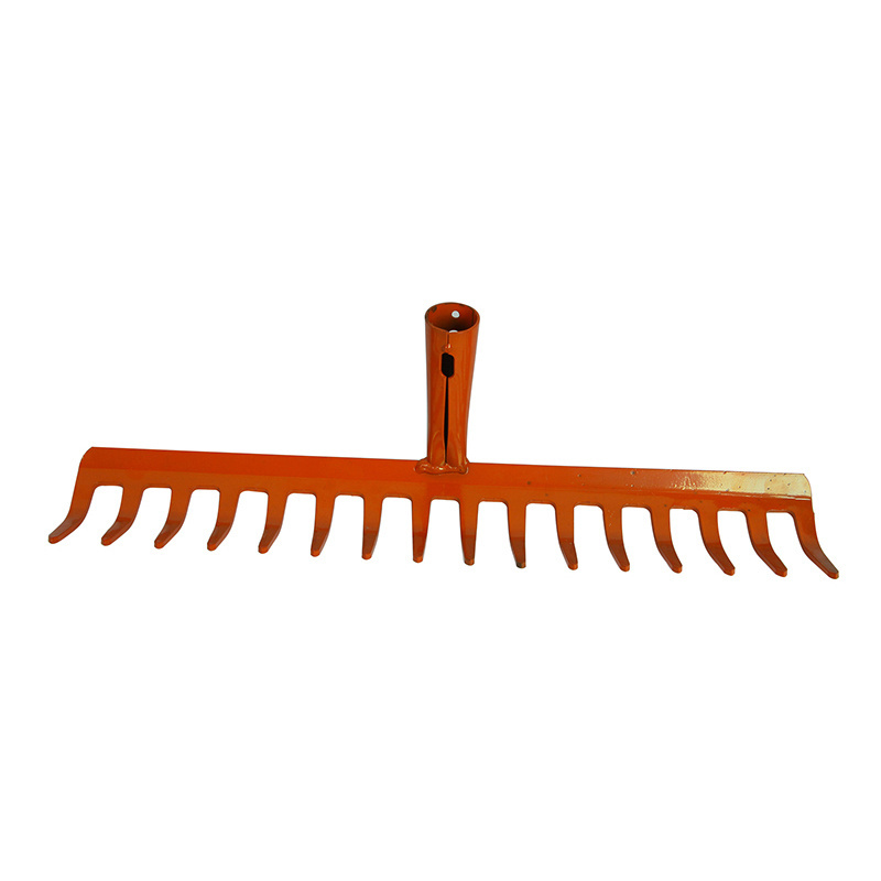 16 tine medium carbon steel cleaning grass root garden rake