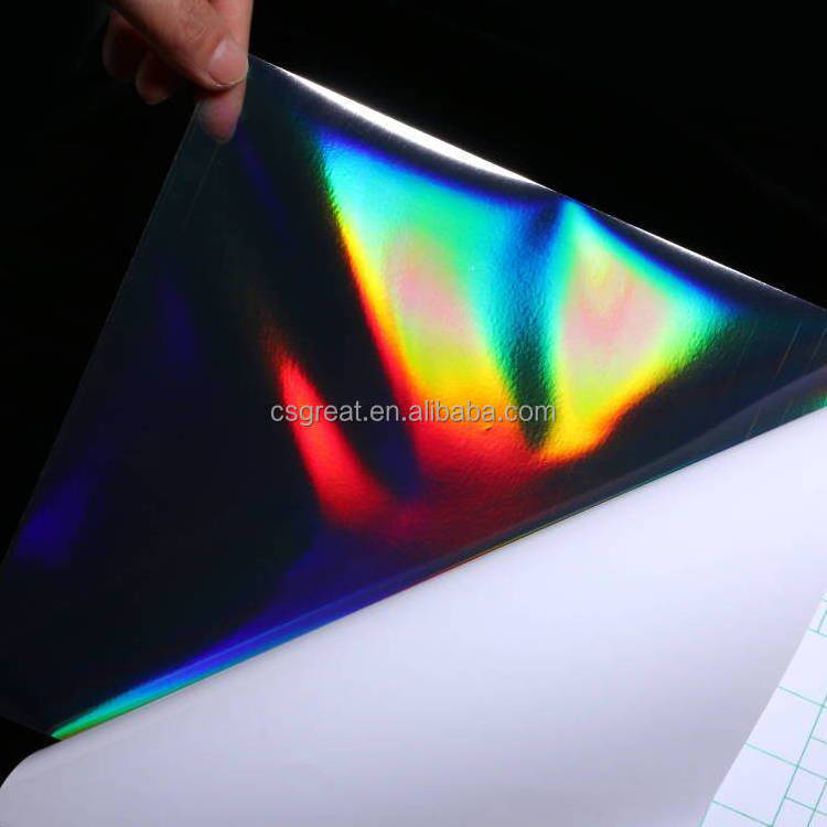 Dust-proof A4 Cold Laminate Transparent Hologram Book Cover Waterproof Holographic Overlay BOPP Film For Stationery