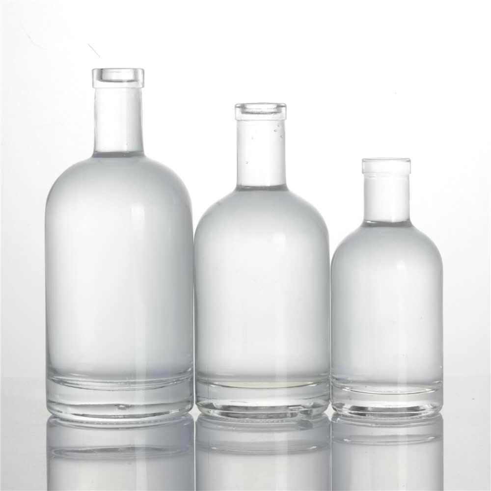 China suppliers bulk shaped small 50 ml 200 ml 250 ml glass liquor bottle for Tequila Gin Vodka Rum Mini Pocket Bottle