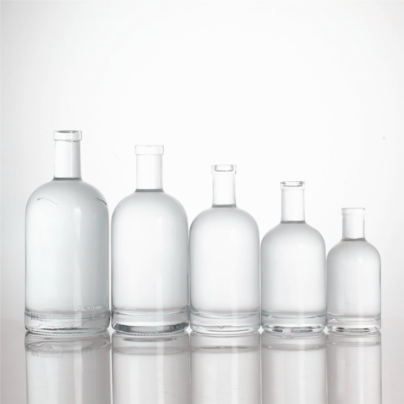 China suppliers bulk shaped small 50 ml 200 ml 250 ml glass liquor bottle for Tequila Gin Vodka Rum Mini Pocket Bottle