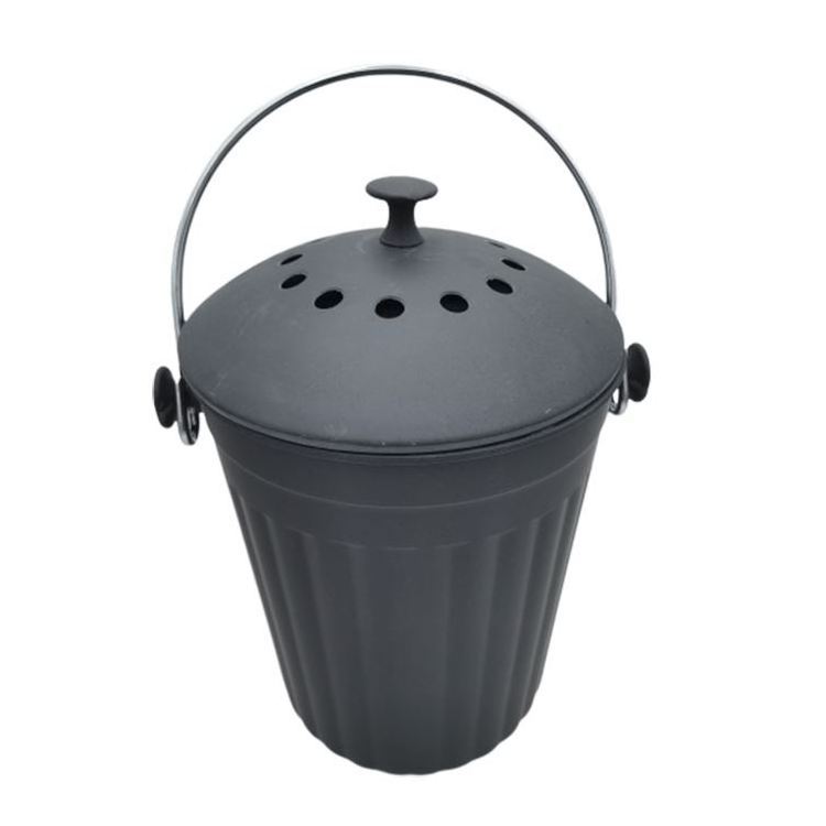 CS01-BF21085 Hot selling eco friendly stylish black high quality garbage kitchen table compost bin for kitchen countertop